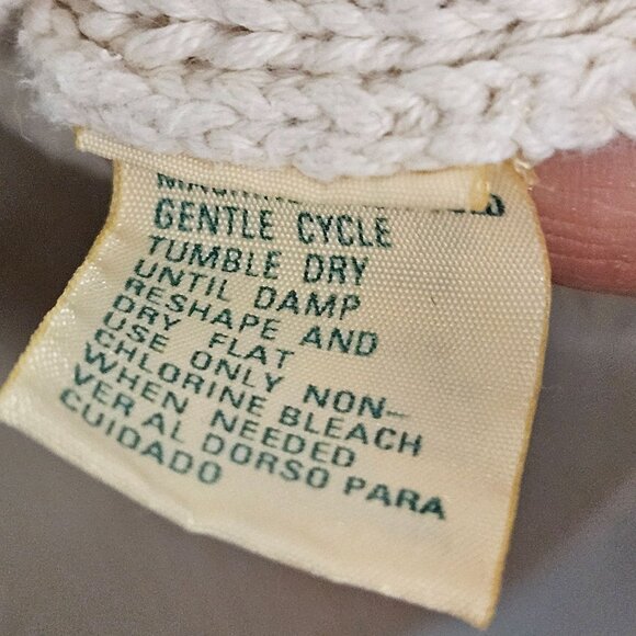 Mens costal core fisherman chunky cable knit cream crew neck long sleeve cotton - Picture 6 of 9